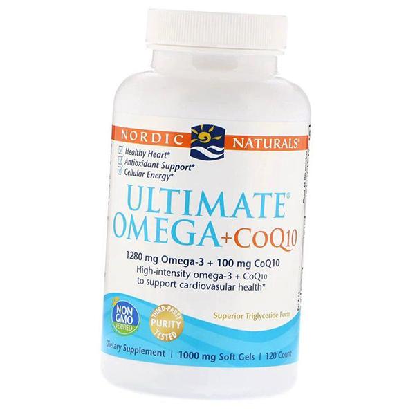 Омега с Коэнзимом, Ultimate Omega + CoQ10, Nordic Naturals 60гелкапс Лимон (67352046)