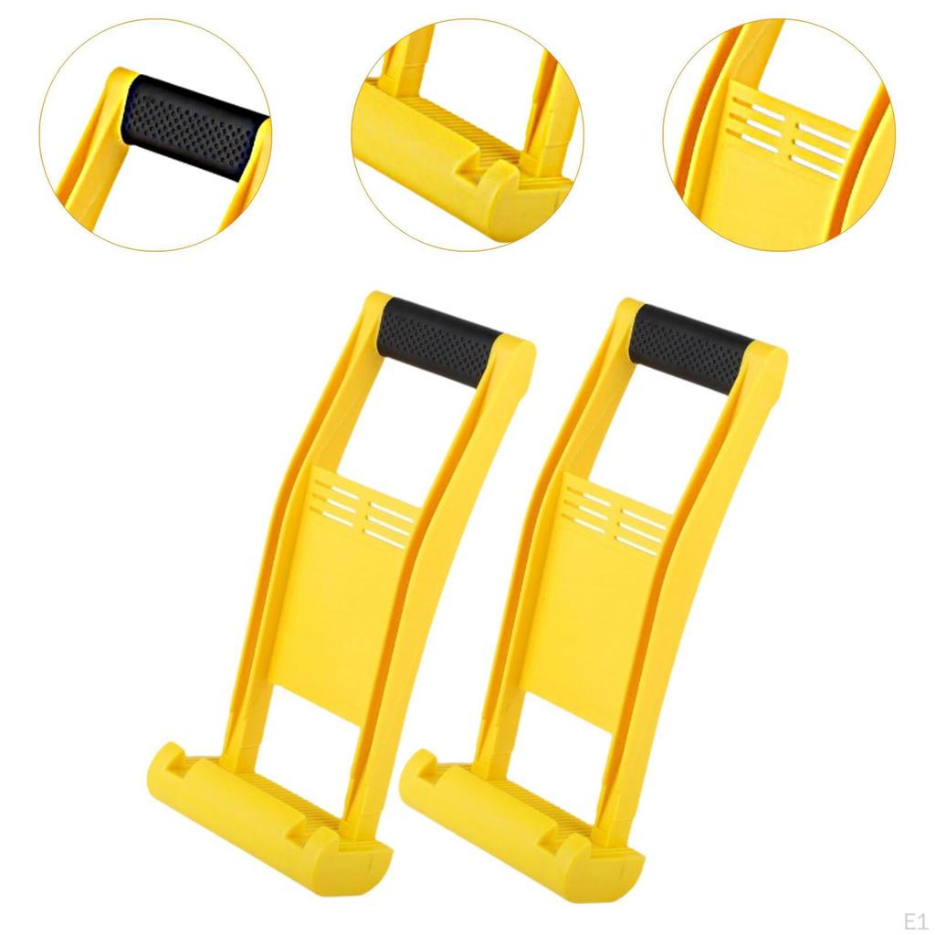2x Plywood Lifting Tool Drywall Carriers Load 176lb Comfortable Grip Plasterboard Lifter