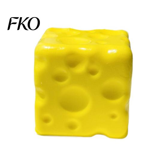 Stress Relief Tool Fake Cheese Squeeze Toy, Anxiety Cube Sensory Toy Slow Rising Pinch Home Office Relaxation Hand Exercise