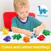 Plastic Color Sorting Montessori Toy Dinosaur Alphabet Sensory Toys Children'S Gift
