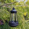 Solar Lantern Hanging Light Outdoor Waterproof Solar Powered LED Candle Shape Energy Saving Auto On/Off Garden Patio Yard Decor Lamp