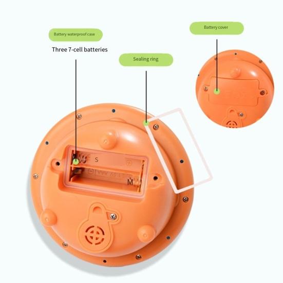 Автоматическое распыление Крокодил Игрушка для ванны Светодиодная подсветка и вращающаяся душевая лейка Веселый фонтан для ванны для мальчиков и девочек