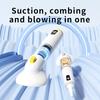 Mini Handheld USB Charging Wireless Vacuum Cleaner Suction Blower 1L-1.5L Capacity 30-45min Runtime White for Car/Office Pet
