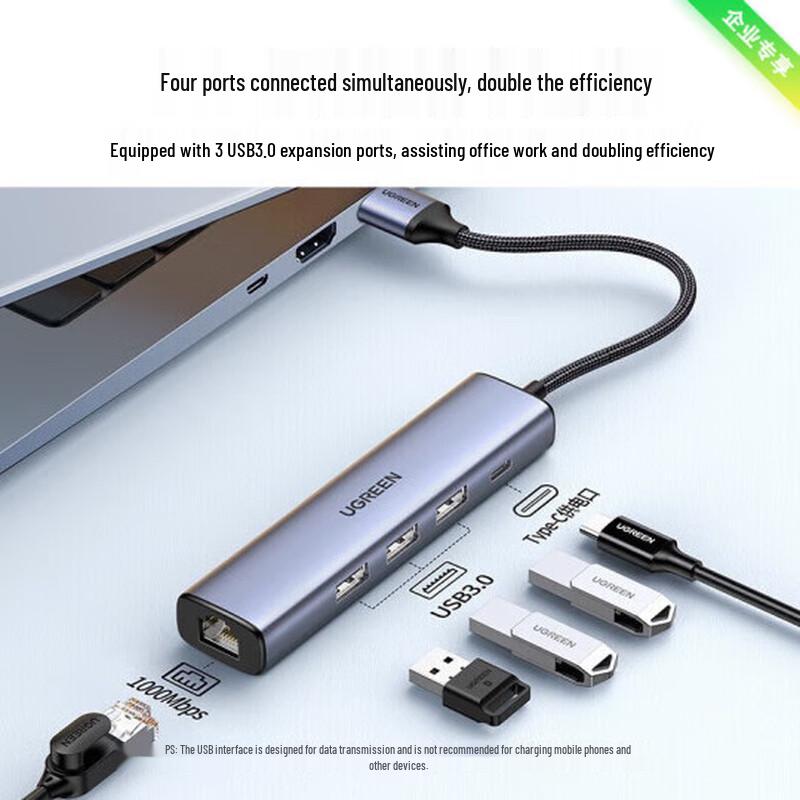 Ugreen USB 3.0 Хаб и Гигабитный Ethernet Адаптер