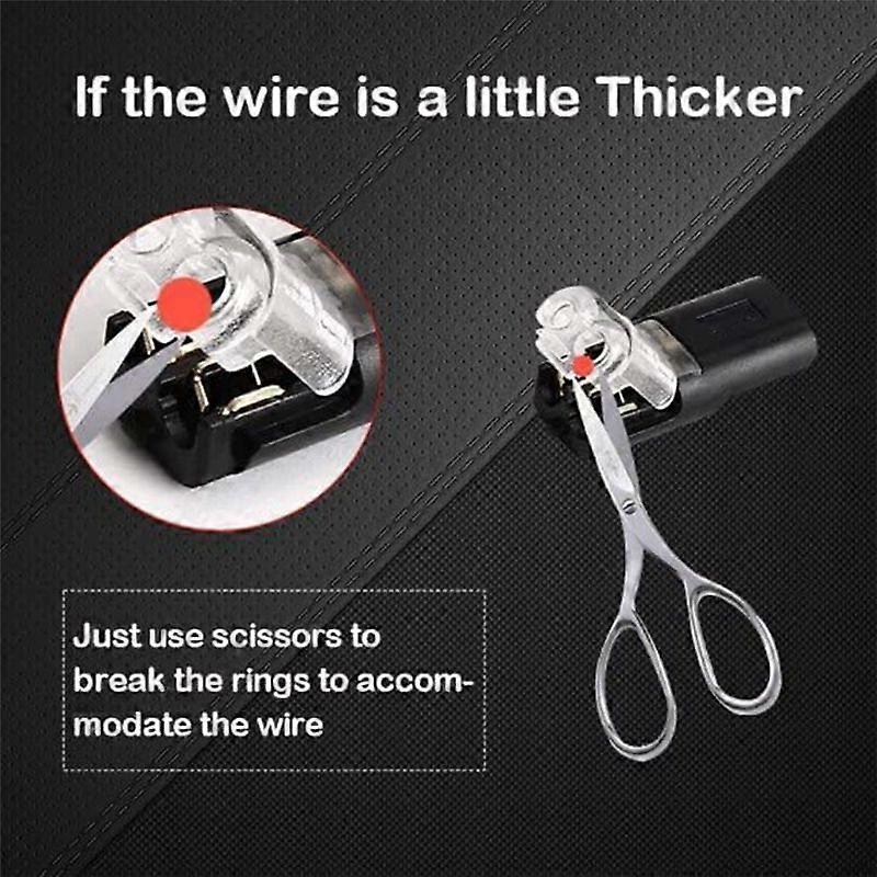50PCS Double-Wire Plug-in Connector with Locking Buckle 2 Pin 2 Way