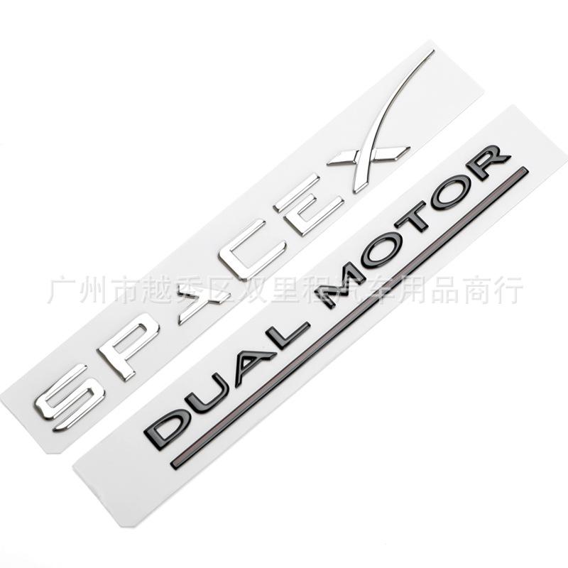 Наклейка с буквами SpaceX для Tesla Model 3 X Y S Задняя буква Наклейка Эмблема Аксессуары для автомобиля Наклейки Эмблемы Сплав цинка SPACEX