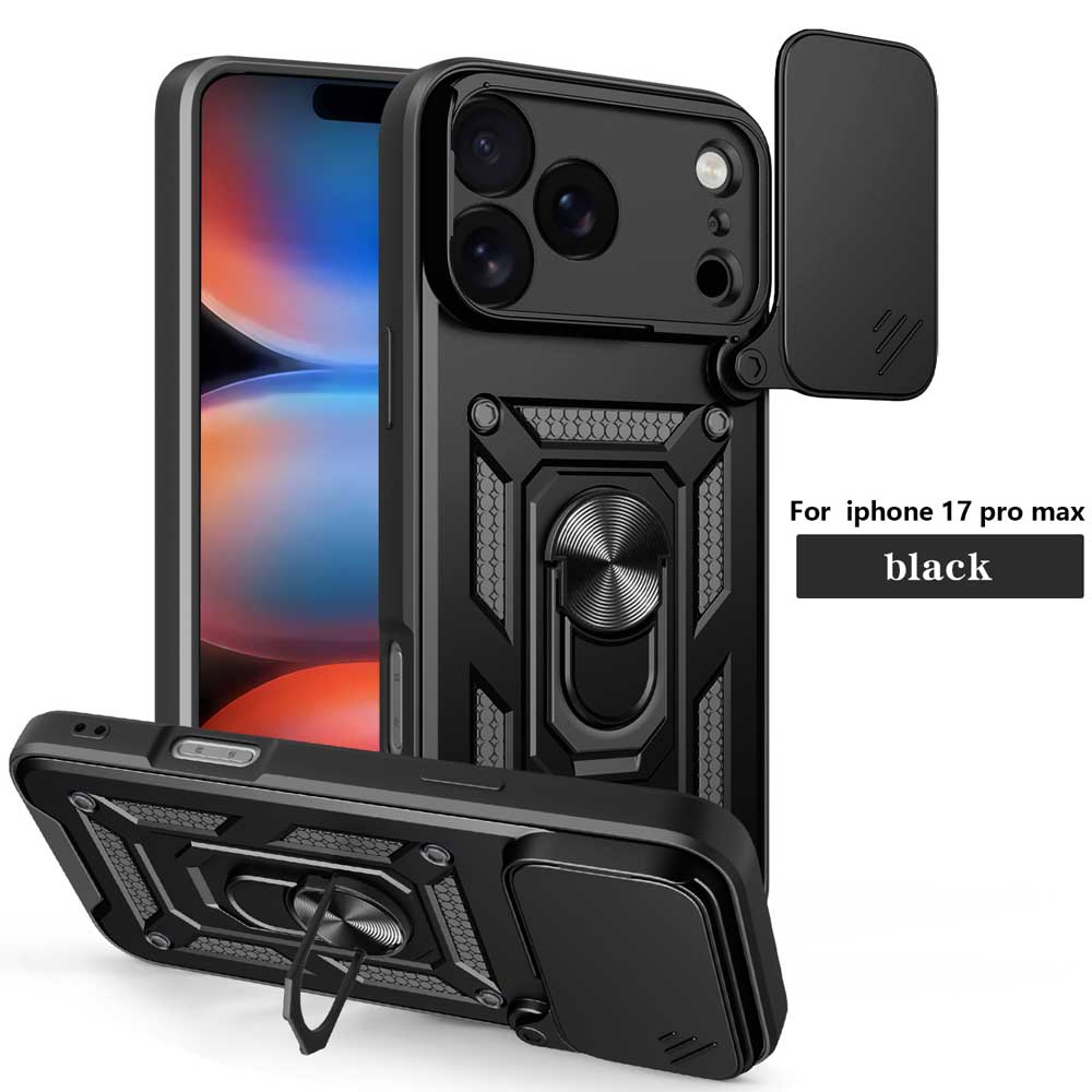 Противоударный бронированный чехол для iPhone 17 Pro Max Чехол для телефона с автомобильным держателем для iPhone 17Pro 17Air Защита объектива камеры Fundas