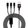Автомобильная эмблема 3в1 Кабель для быстрой зарядки Type C Lightning Micro USB для Toyota TRD GR Yaris Corolla Auris Rav4 Land Vios LEVIN Camry Prado
