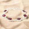 Pink Rubellite Gemstone 925 Sterling Silver Jewelry Handmade Wedding Bracelet 9" RB-5-12