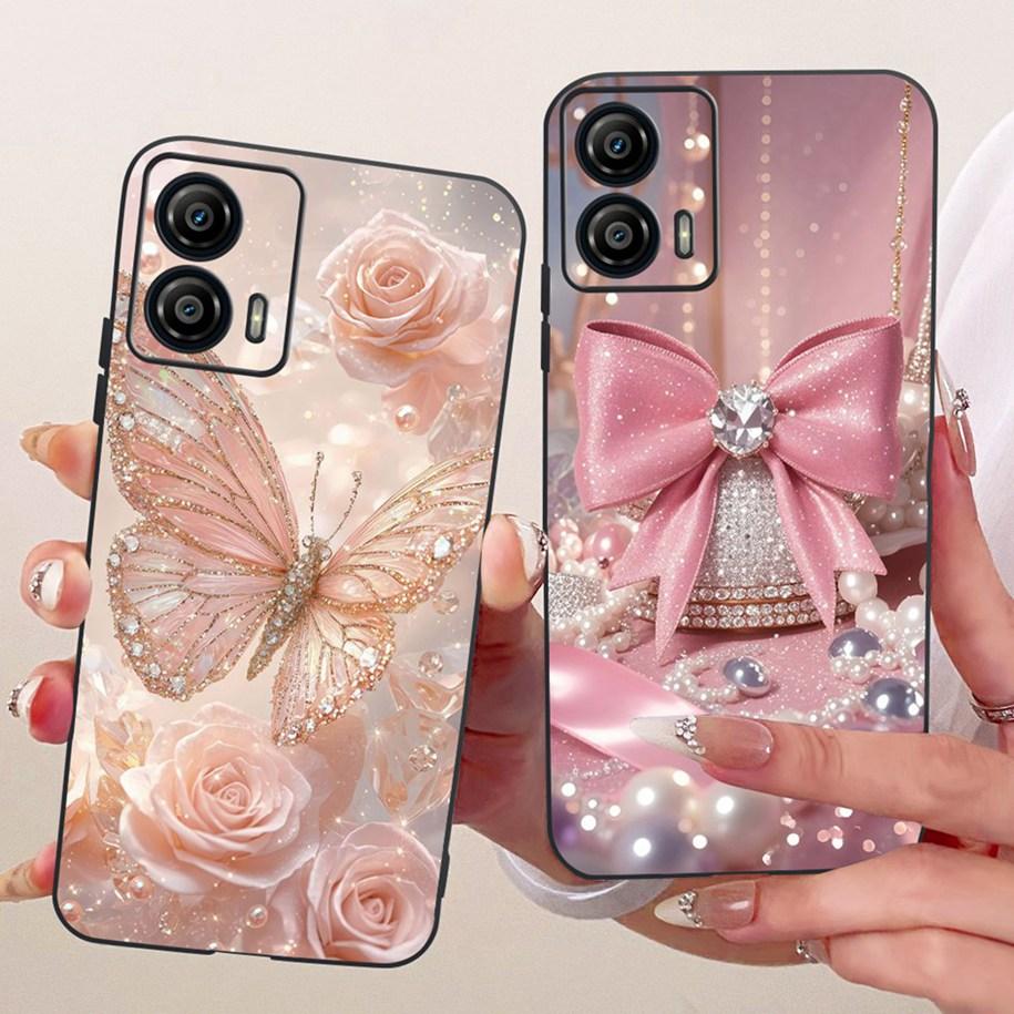 For Motorola Moto G53 5G Case XT2335-2 New Stylish Butterfly Flower Fundas Soft Silicone Phone Cover For Moto G13 G23 G73 Bumper