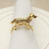 6Pcs/Set Cute Dog Shape Napkin Ring Creative Exquisite Alloy Visual Effect Napkin Holder for Kitchen
