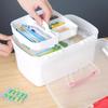 Portable Medicine Storage Box Large Capacity Medicine Kit Family Hand First Aid Chest Simple Travel Emergency Box