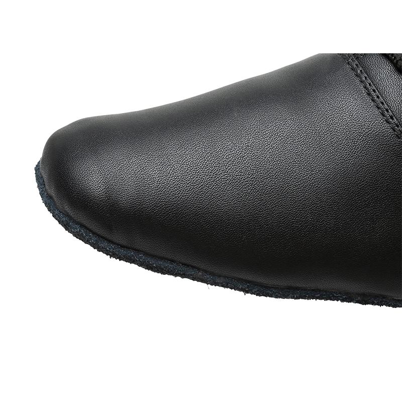 Черные кожаные мужские современные бальные туфли на низком каблуке 2,5 см, танцевальная обувь для танго