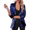 Women's Sequin Cardigan Jacket Long Sleeve Sequin Blazer Party Club Jacket Sequin Suit Top Sequin Suit Street Wear