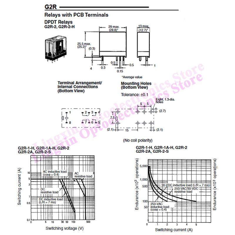 2 шт./лот Силовые реле G2R DC5V 12V 24V AC220V G2R-2-5 G2R-2-12 G2R-2-24VDC G2R-1-12 G2R-1-24 G2R-1-E-12 G2R-1-E-24 Оригинальные новые реле 5