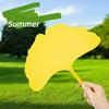 Durable Ginkgo Biloba Fan Artificial Summer Cooling Fan Portable Apricot Fan  Summer