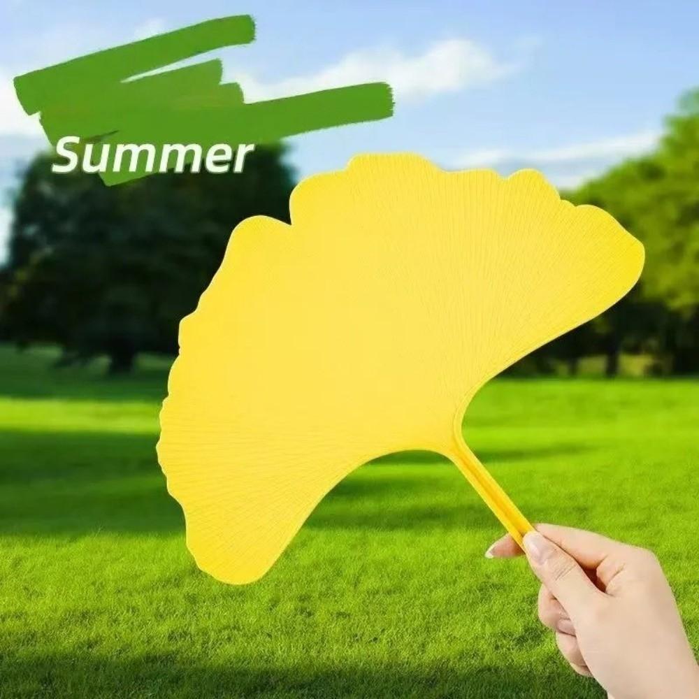 Durable Ginkgo Biloba Fan Artificial Summer Cooling Fan Portable Apricot Fan Summer