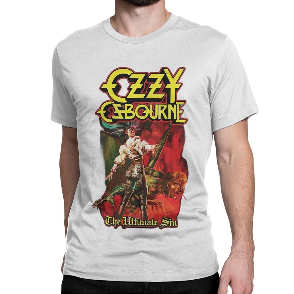 Панк Группа Рок Музыка Футболки Мужские Женские 100% Хлопок Футболки Круглый Вырез Футболка Оззи Осборна Одежда с Коротким Рукавом Взрослый