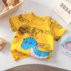 Детская симпатичная хлопковая футболка с короткими рукавами для детей 1–10 лет, детская одежда, детский мультяшный свитер, футболка для мальчиков и девочек