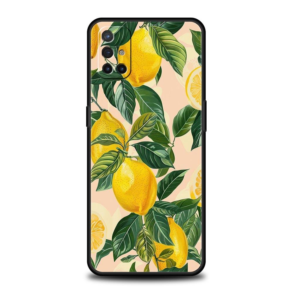 Phone Case For Oneplus 13R 13 12 10T 11 R10 Nord N100 N200 N10 9 9R CE 2 3 Z Pro Lite 5G Soft TPU Summer Fresh Fruit Lemon Print