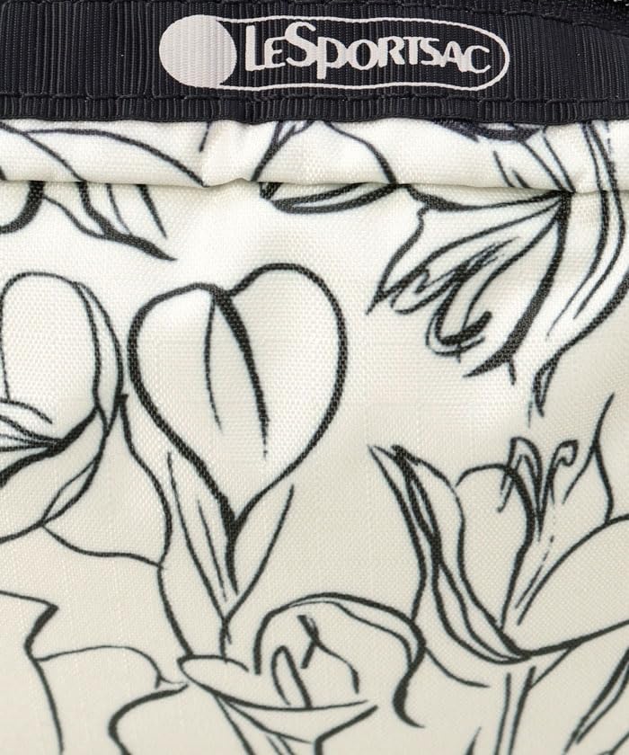 Pouch SQUARE Sketch Floral Ivory [LeSportsac] [Official] COSMETIC/6701