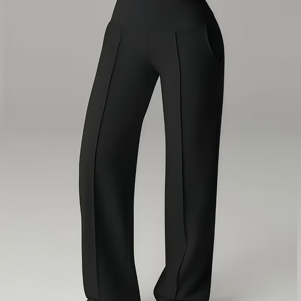 With Pockets Quick-Dry Joggers Loose High-Waist Leggings Leisure Straight Wide-Leg Pants  Fitness