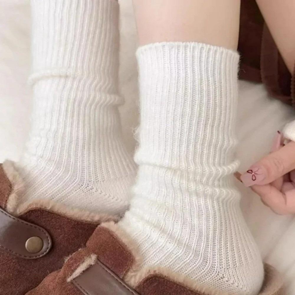 Autumn Winter Cashmere Socks Thicken Knitted Crew Socks New Floor Sleeping Socks