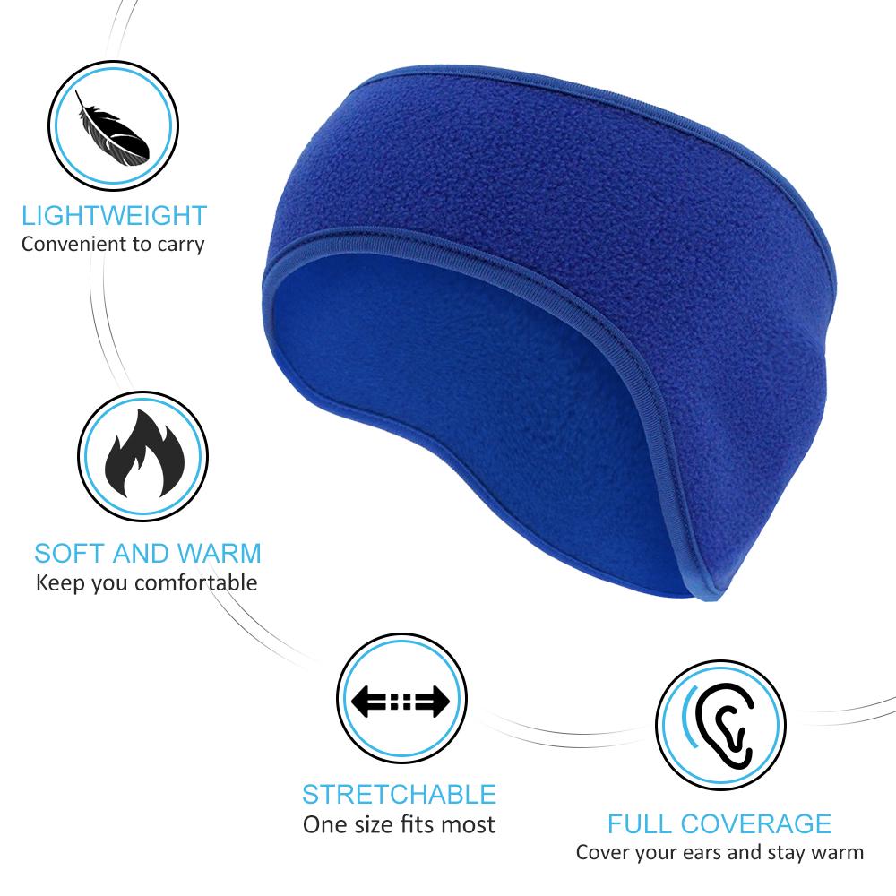 Windproof Fleece Cycling Ear Warmers Muffs Headband for Men and Women Winter Running Yoga Skiing