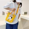 Милая милая мультяшная кукла-медвежонок, студенческая холщовая сумка-мессенджер, забавная сумка на плечо с индивидуальностью