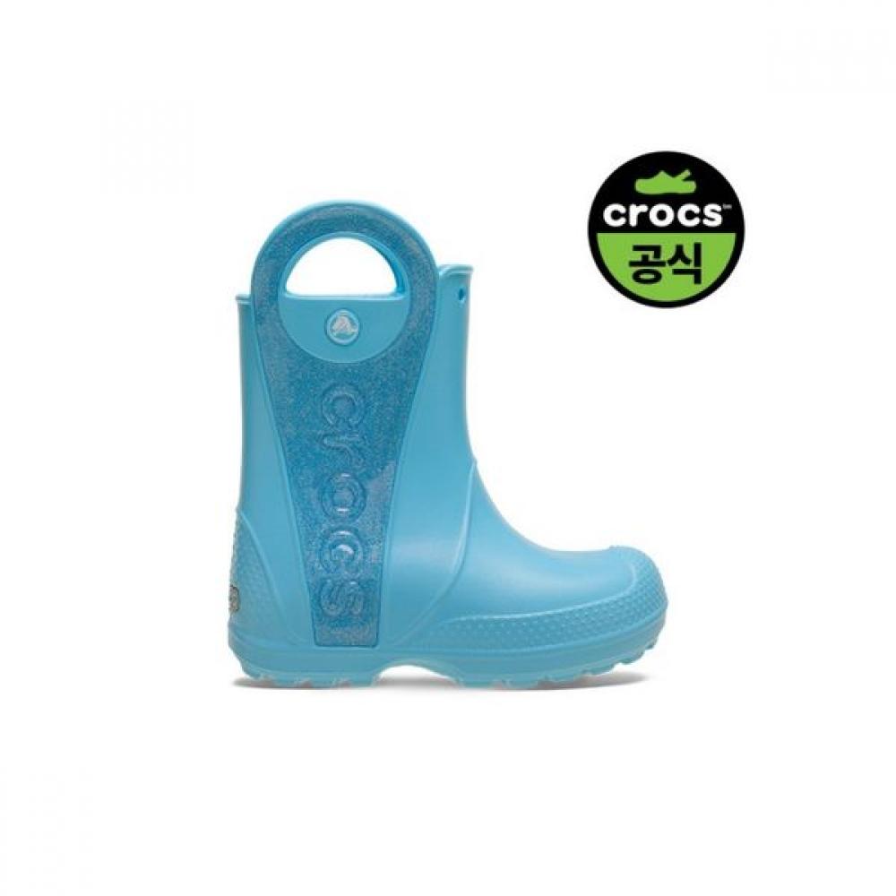Crocs Официальные детские сапоги Crocs Handle It Rain Boot с блестками Mist Tg 25skbt211272 