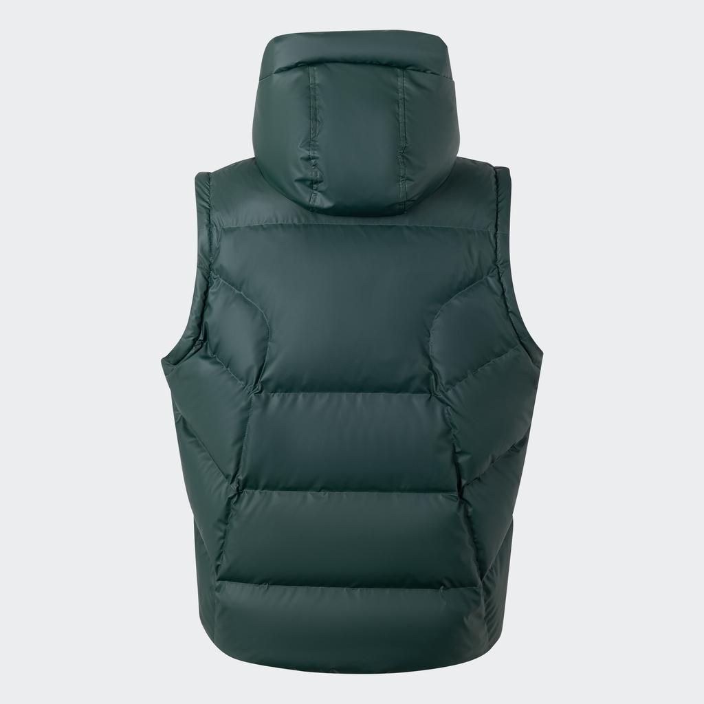 Adidas Оригинальная теплая спортивная куртка-пуховик с капюшоном и съемным логотипом ADC 2N1 DJ M, мужская куртка цвета минеральный зеленый JW1366