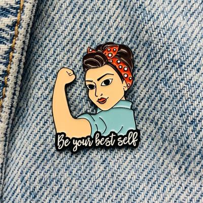 Новая эмалированная булавка power woman be your beat self металлическая вилка подарок на день рождения 1 шт.