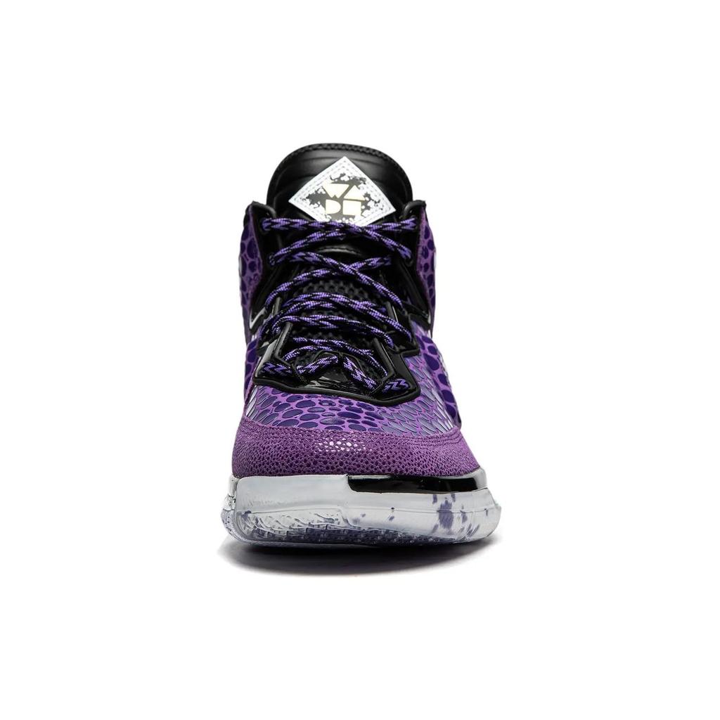 Li Ning WOW 1 Амортизация Jellyfish Легкие Высокие Профессиональные Баскетбольные Кроссовки Мужские Фиолетовые ABAT135-12
