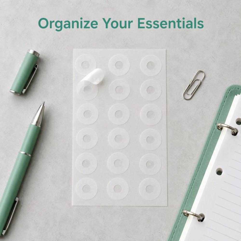 200Pcs 8mm Inner Diameter Loose Leaf Hole Reinforcers Office Binding Supplies
