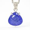 CERTIFIED 54 Ct Natural Sapphire 925 Sterling Silver Purple Pear Cut Pendant AI-111-NS