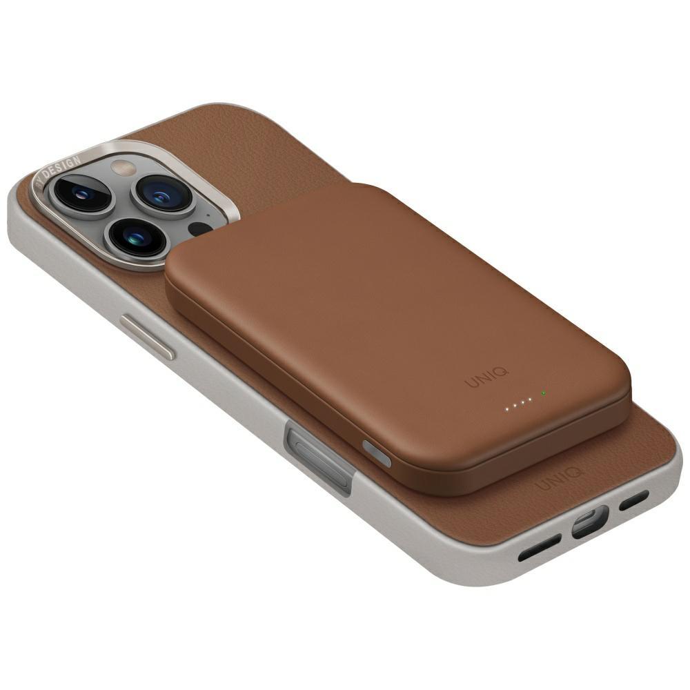 Powerbank UNIQ Lyden Lexa Magnetic 5000mAh PD USB-C MagSafe caramel