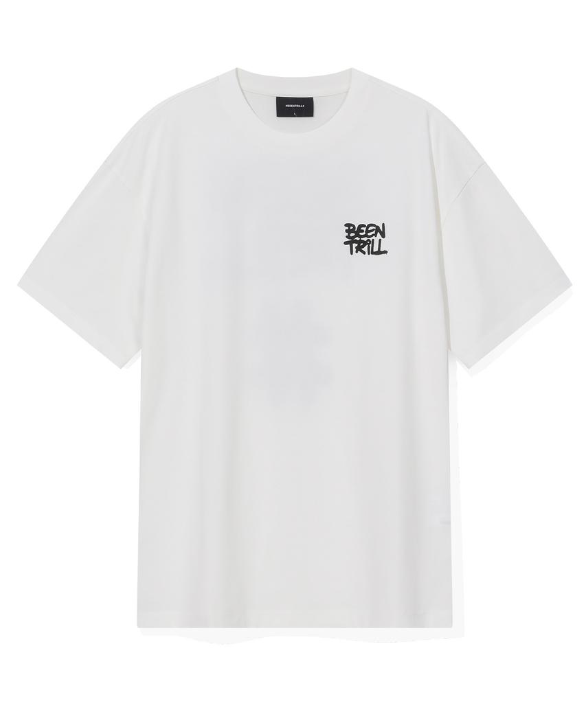 Футболка BEENTRILL с принтом-хэштегом (Белый с оттенком)