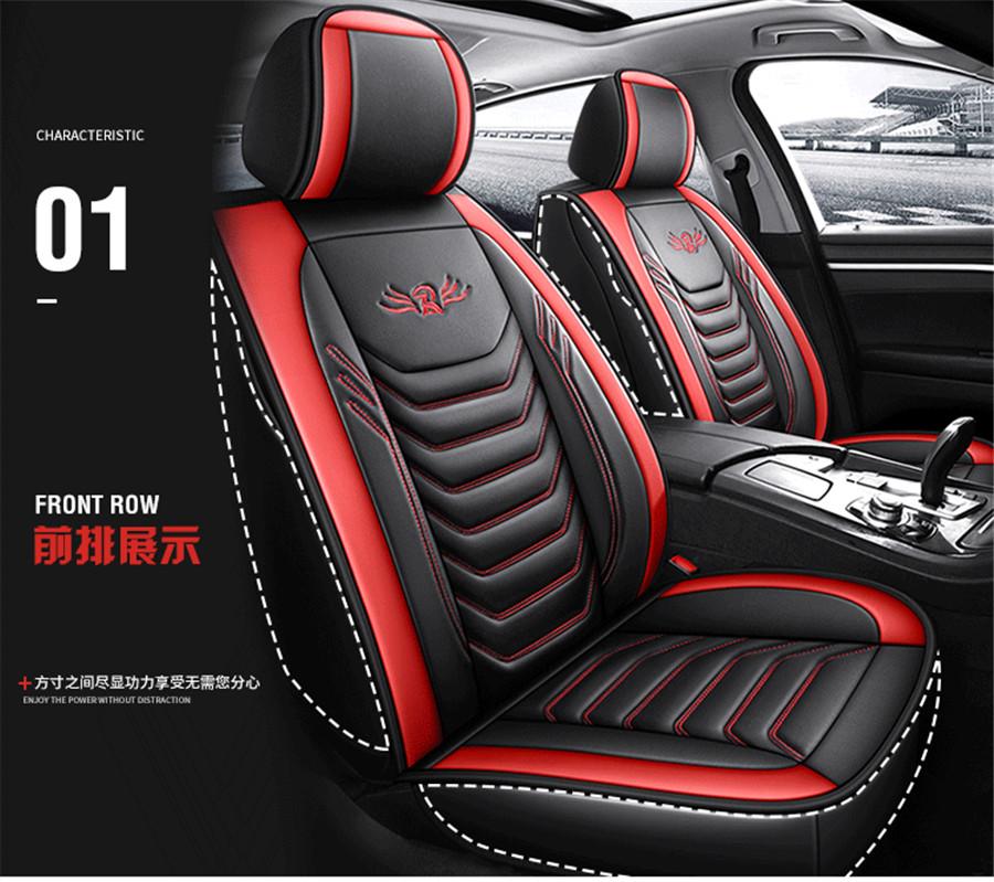 Universal New 5D Car Seat Cover 5 Seats Seat Cushion,senior Microfiber Leather+sponge Layer Seat Cushion, Senior...