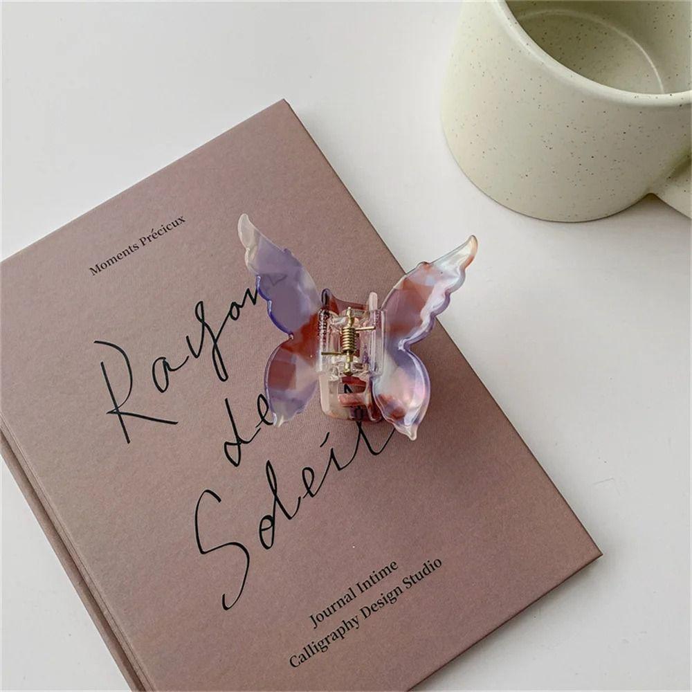 Acetate Fiber Butterfly Hair Claw Colorful Hair Clamps New Hair Clip