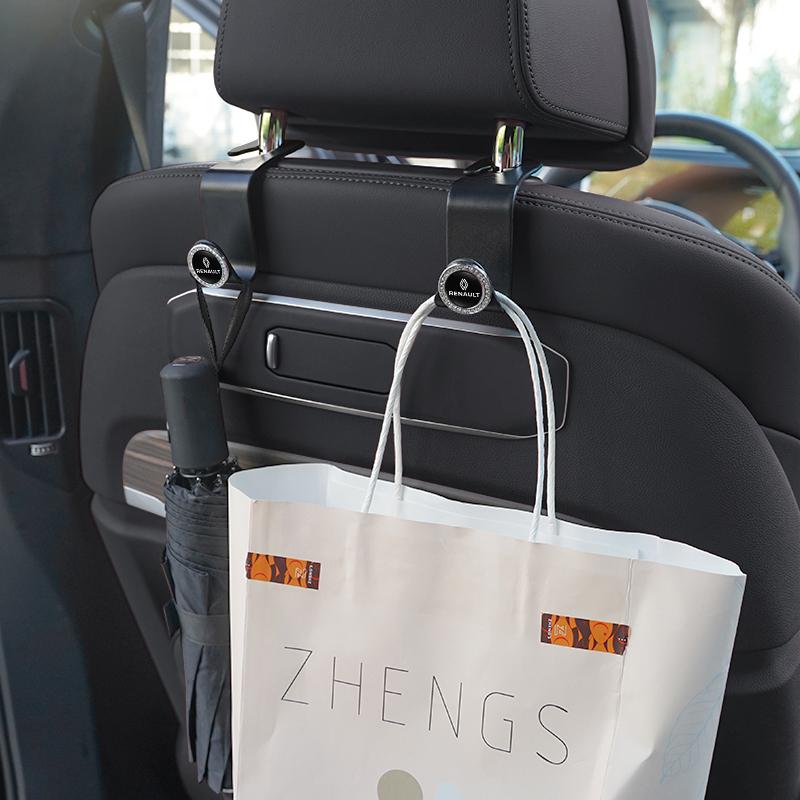 2Pcs Car Interior Portable Seat Back Hooks For Renault RS Clio Megane 2 3 4 Captur Trafic Twingo Scenic 2 Kadjar Kangoo Duster R333