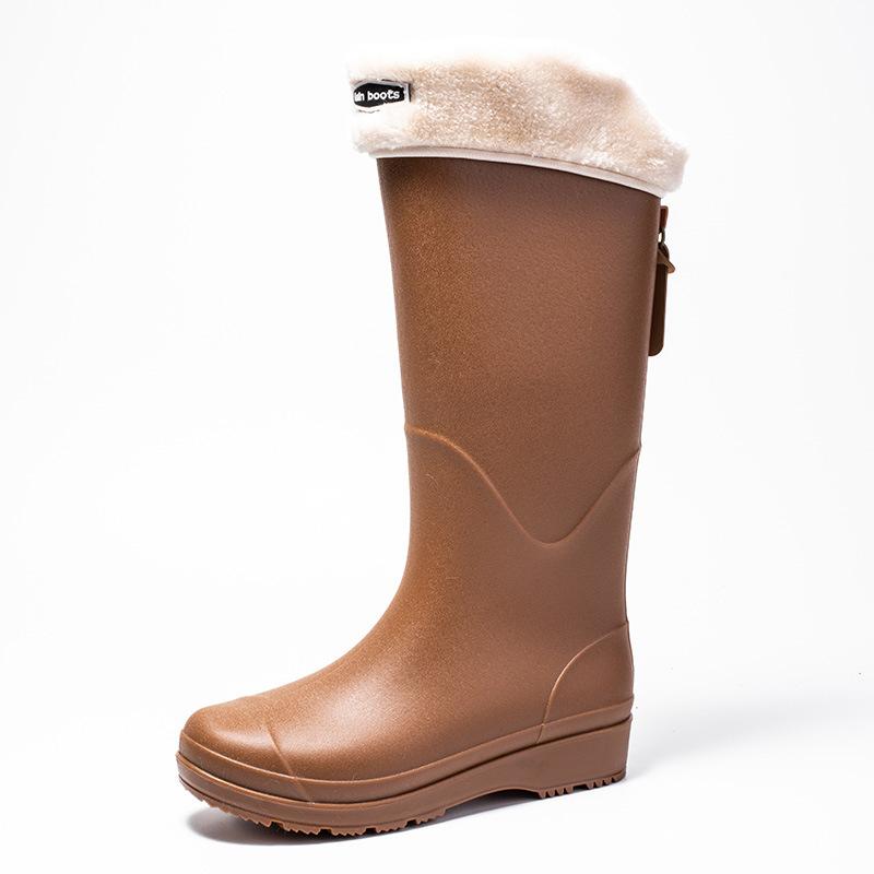 Новые модные дождевые ботинки, мужские модные высокие резиновые сапоги, женские расширенные резиновые сапоги для воды