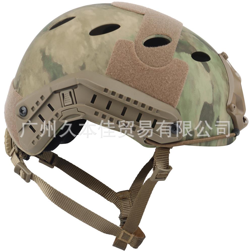 Upgraded PJ FAST Airsoft Helmet Camo Round Hole Adjustable Lightweight Head Protector for CS Outdoor Game