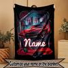 Custom Name Personalized Knight Rider Print Blanket, Home Decor, Bedroom, Sofa, Camping, Couch, Gifts for Birthday ChristmasEnthusiasts