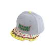Embroidery cartoon pizza flat edge hip hop hat brim notch kids hip hop hat boys and girls baseball cap