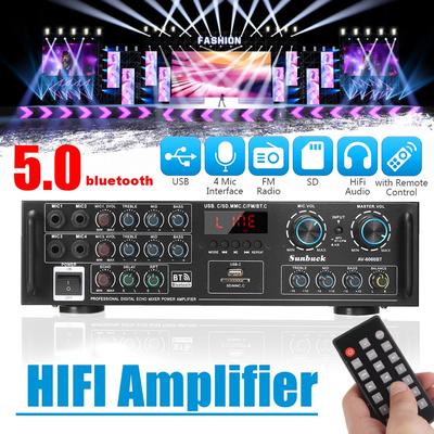 HIFI Домашний кинотеатр Караоке Усилитель Аудио Поддержка FM USB SD с Пультом ДУ AC 110/220В 3000Вт Аудио Усилитель Мощности
