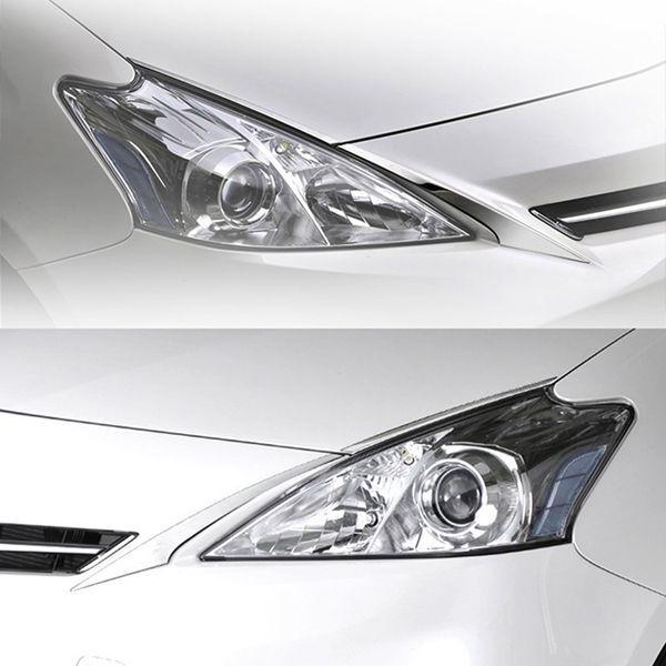 Комплект из 4 накладок на фары из нержавеющей стали для Toyota Prius 40 серии