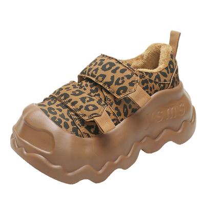 Женские туфли на платформе с леопардовым принтом, спортивные повседневные, новые кроссовки, осень-зима, дизайнерский тренд, беговые туфли, для ходьбы, для путешествий