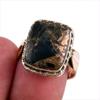Натуральная черно-медная бирюза двухцветная ювелирное кольцо из стерлингового серебра 925 пробы р.8 a5S21