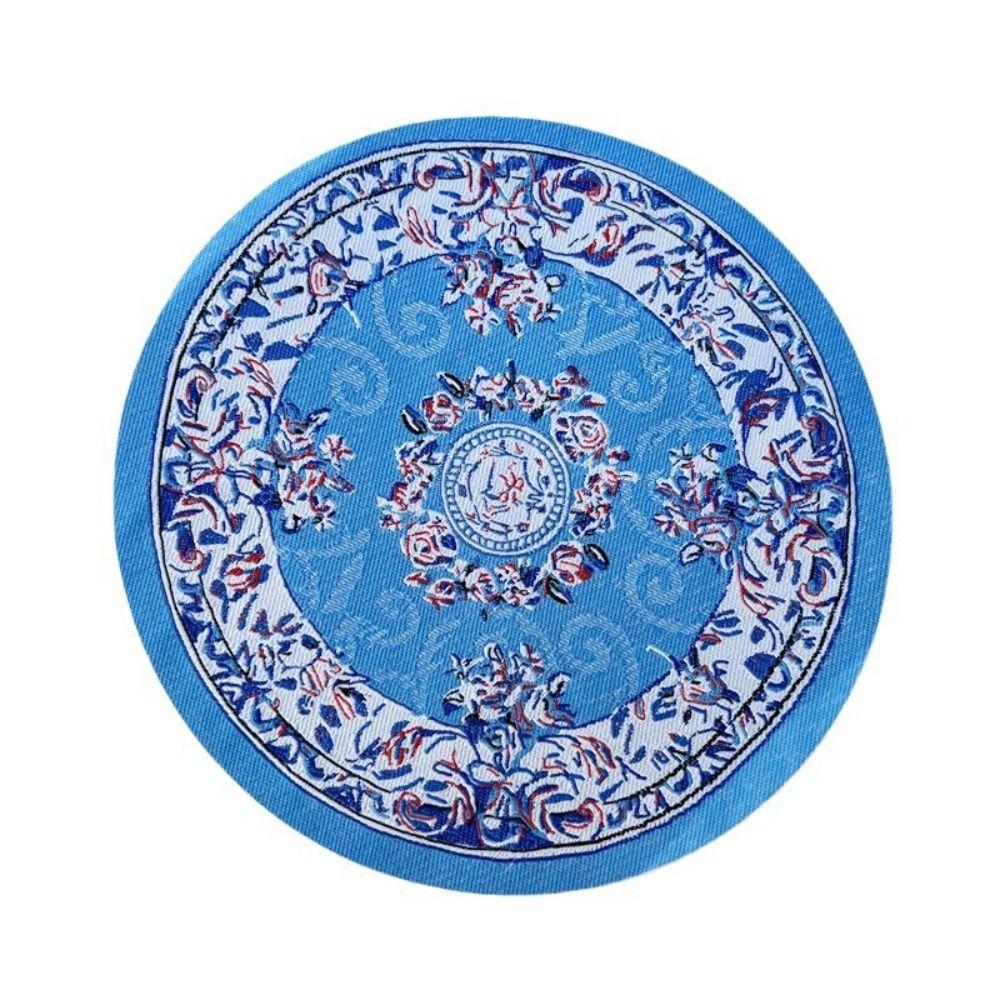 Multicolor Dollhouse Carpet Toy Doll Accessories Oval Round Miniature Weaving Rug Playing House Turkish Style Floor Covering Mat