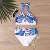 Plus Size Women Fashion Sexy Round Neck One Piece Bikini Set Slim The Sky Is Full of Stars Print Swimsuits